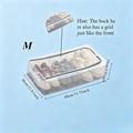 Rectangle Shoe Organizer Box Transparent PVC Steel Frame 2 Removable