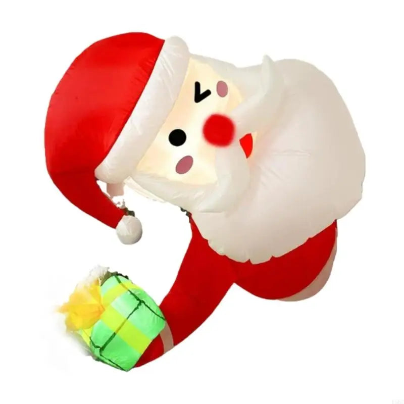 Light Up Inflatable Window Santa Ornament Outdoor Garden Christmas