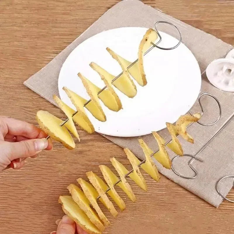 2025 Hot Kitchen Whirlwind Potato Spiral Cutter Potato Tower Making Machine Vegetable Slicer Vegetable Tools Accessories Gadgets Zpaxo