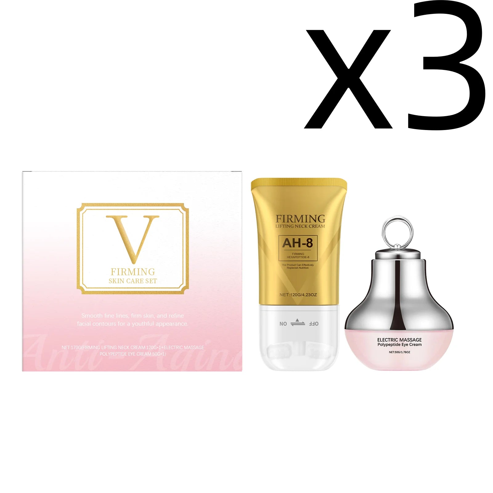 Face Firm Care Kit – Eye & Neck Tightening Skincare Set Skin Firming Kit Zpaxo 3set