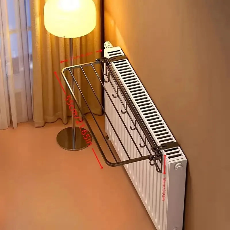 Heavy-duty Wall-mounted Radiator Rack Pull-out Clothes Drying Shelves