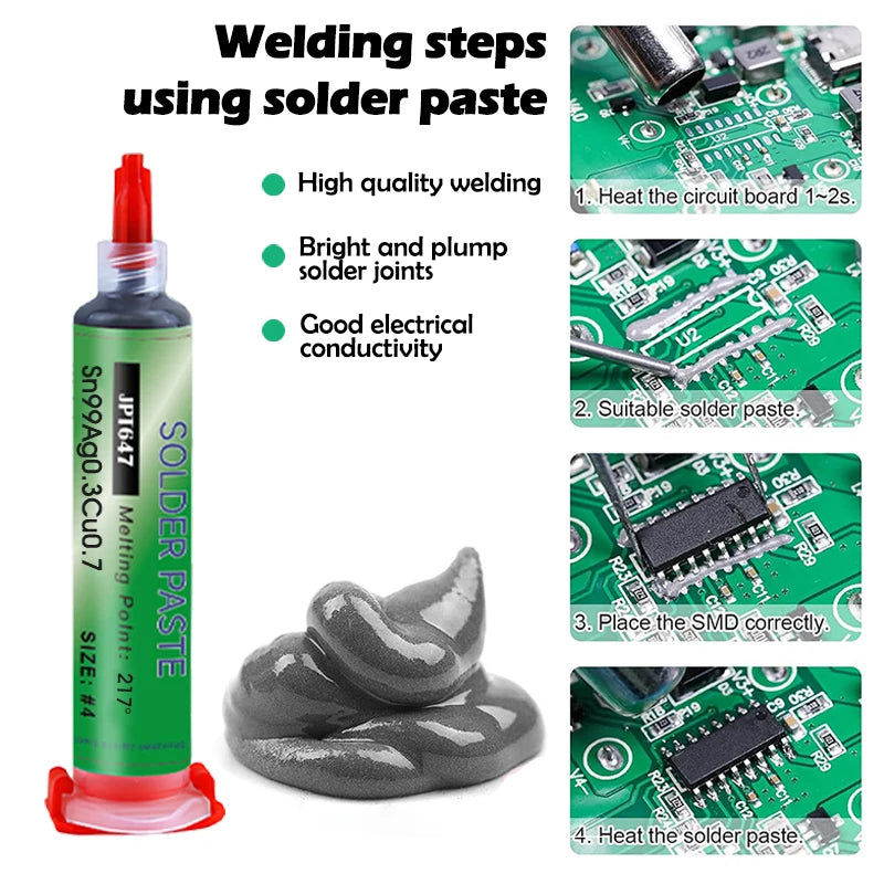 Sn99Ag0 3Cu0 7 Lead High-temperature Solder Paste Needle Tube SMT PCB