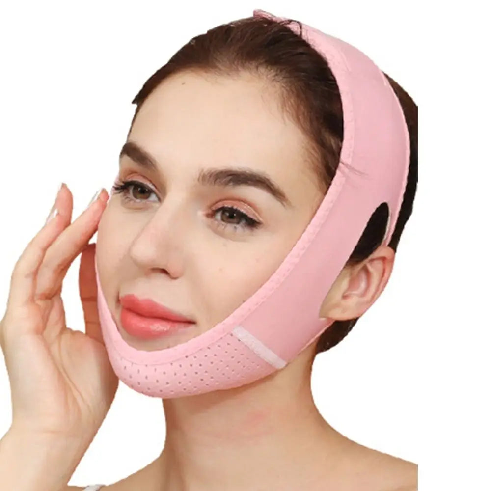 New Adjustable Face Slimming Strap Jawline Shaper Face Slimming Chin Strap Jaw Strap V Line V Face Strap for Sleeping Zpaxo pink