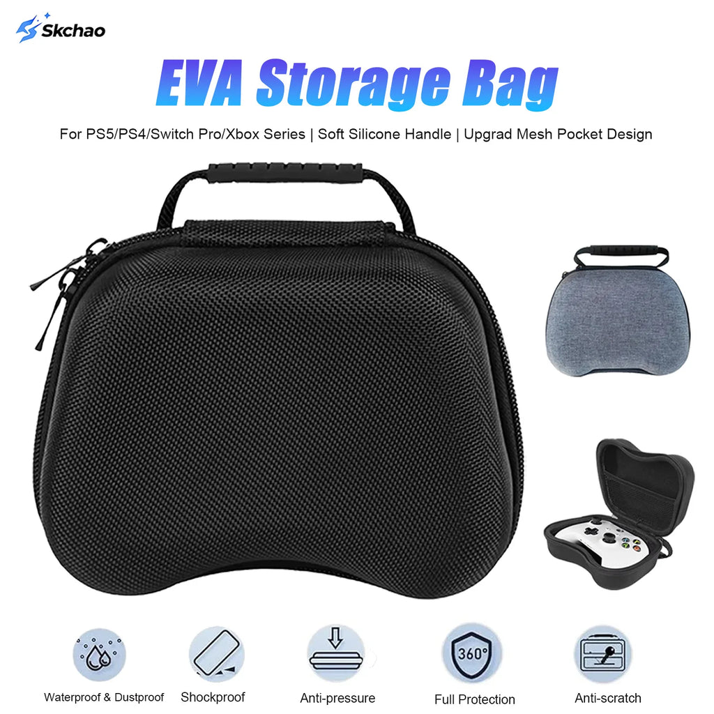 EVA Portable Handheld Storage Bag for PS5/PS4/Switch Pro/Xbox One Game Controllers Protective Travel Carrying Bag Game Accessory Zpaxo