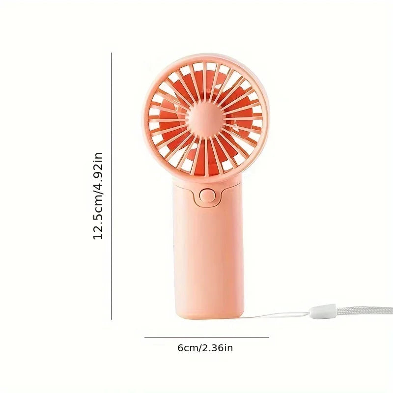 Protable Mini Fan Convenient Creative Small Handheld Pocket Hand-held Zpaxo Pink