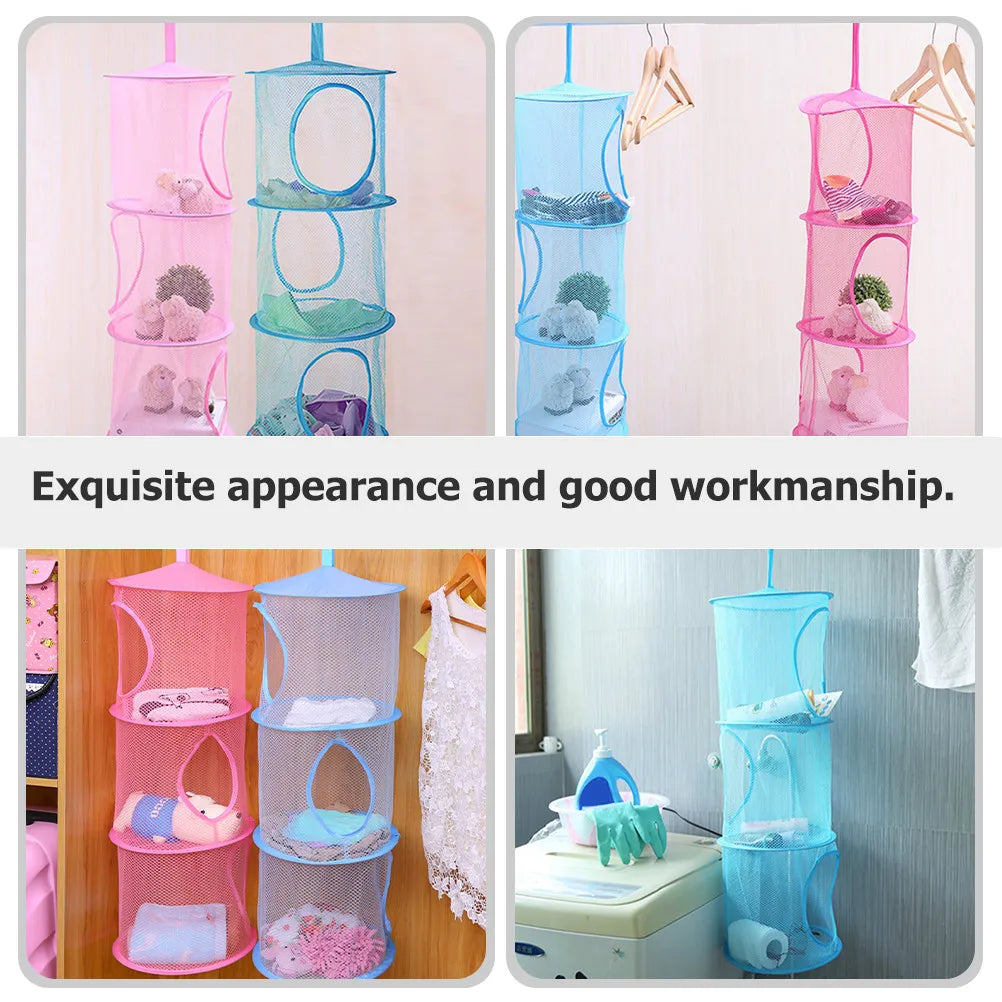 Hanging Storage Bag Mesh Multi-layer Organizer Large Capacity