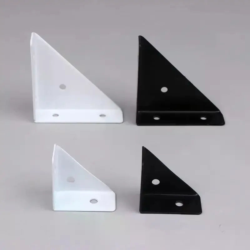 Right Triangle Corner Supports White Black Wooden Furniture Corner Connector Fasteners Suitable For Beds Cabinets Zpaxo