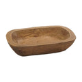 Wooden Decorative Bowl Handcrafted Bread Tray Bohemian Rustic Candle