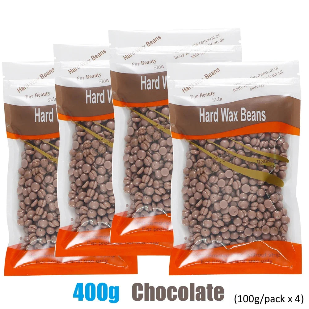 1000g/500g/400g Wax Bean For Hair Removal Fast Painless Body Bikini Leg Arm Hair Remove Hard Wax Beans For Wax Heater Machin Zpaxo 400g-Chocolate