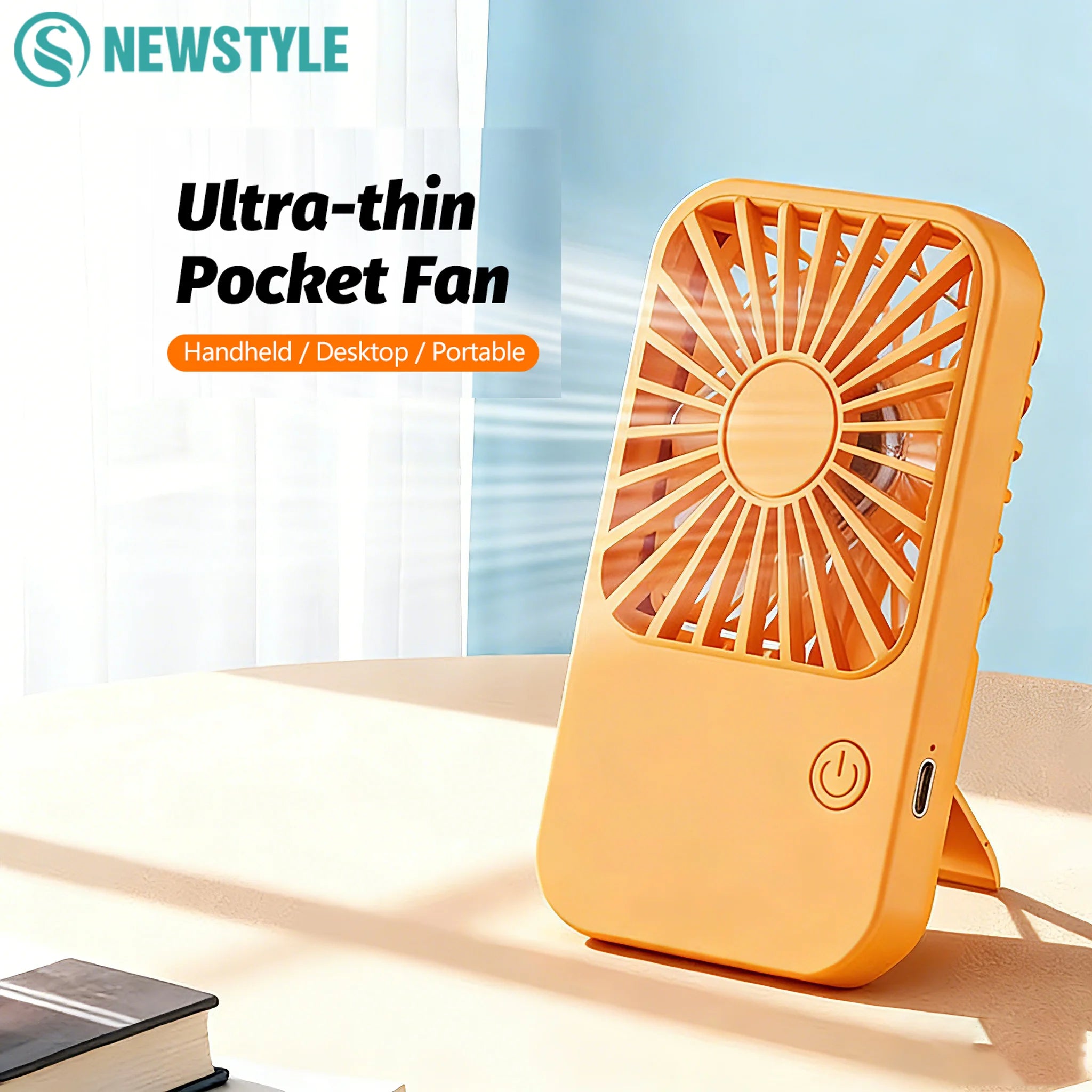 Mini Portable Fan Cute Design 3 Speed Personal Handheld Fan USB Rechargeable Desktop Fan For Indoor Travel Zpaxo