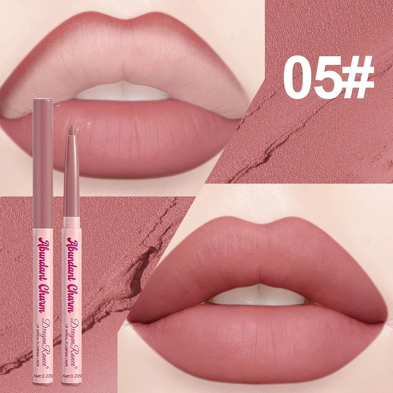 Matte Lip Liner Pen Long-Lasting Waterproof Sweatproof Easy Coloring Lipstick Pencil Lip Contour Outline Makeup Lipliner Crayon Zpaxo 05