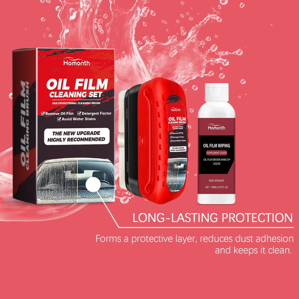 Homonth Car Windshield Oil Film Remover & Glass Coating Kit Glass Cleaning Kit Zpaxo