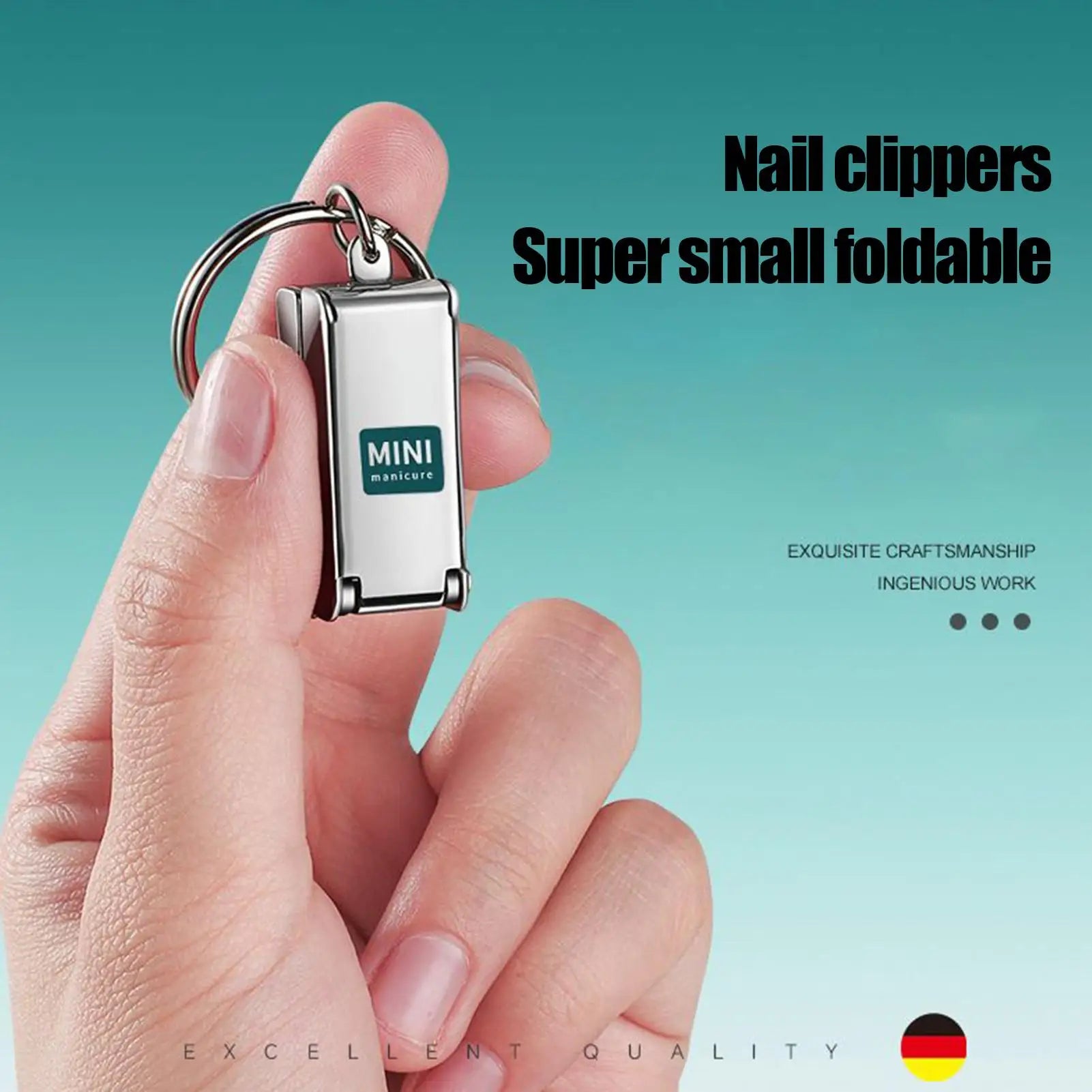Mini Nail Clippers Stainless Steel Folding Manicure Tool Kids Adults