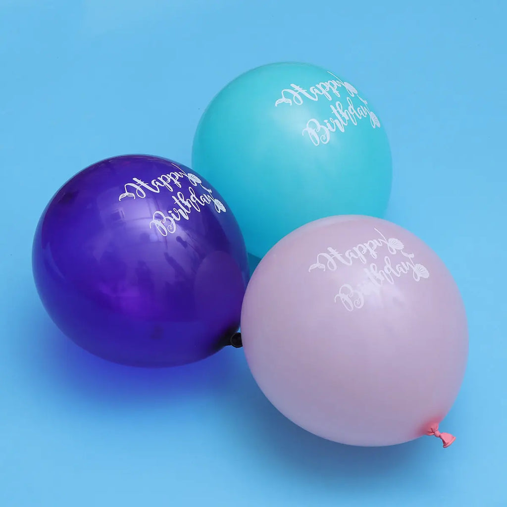 Mermaid Printing Balloons Confetti Latex Birthday Party Supplies