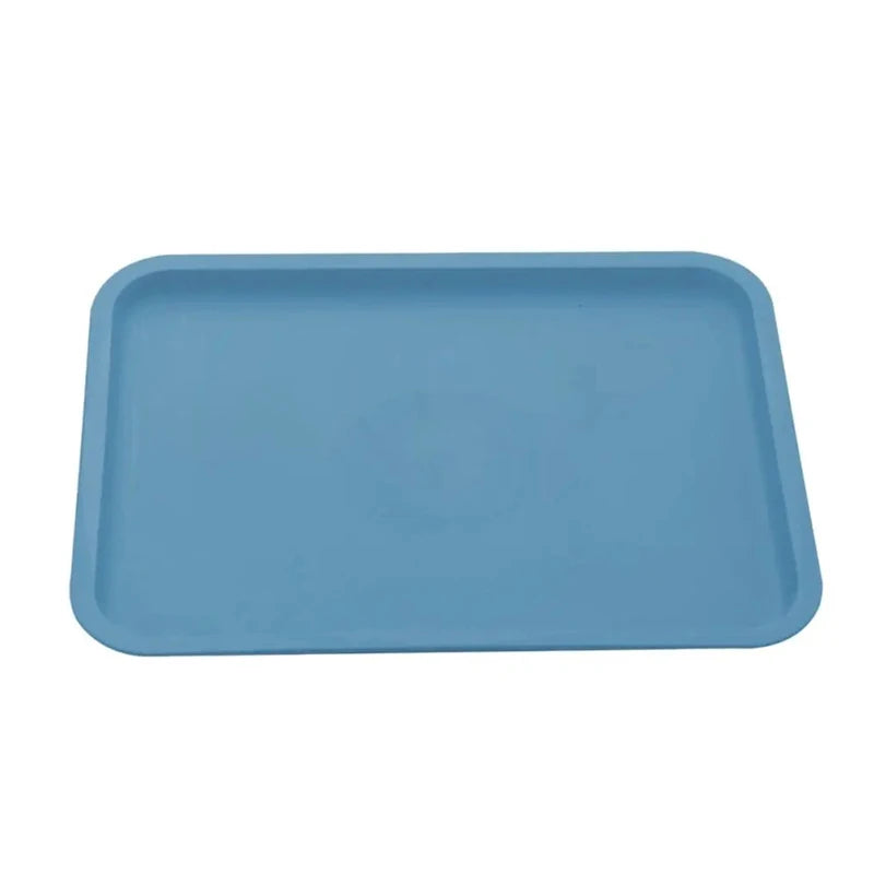 Household Kitchen Fruit Dessert Tray Rectangular Pallet Nordic Plastic Food Serving Tray Multiple Colors Storage Tray Zpaxo Blue