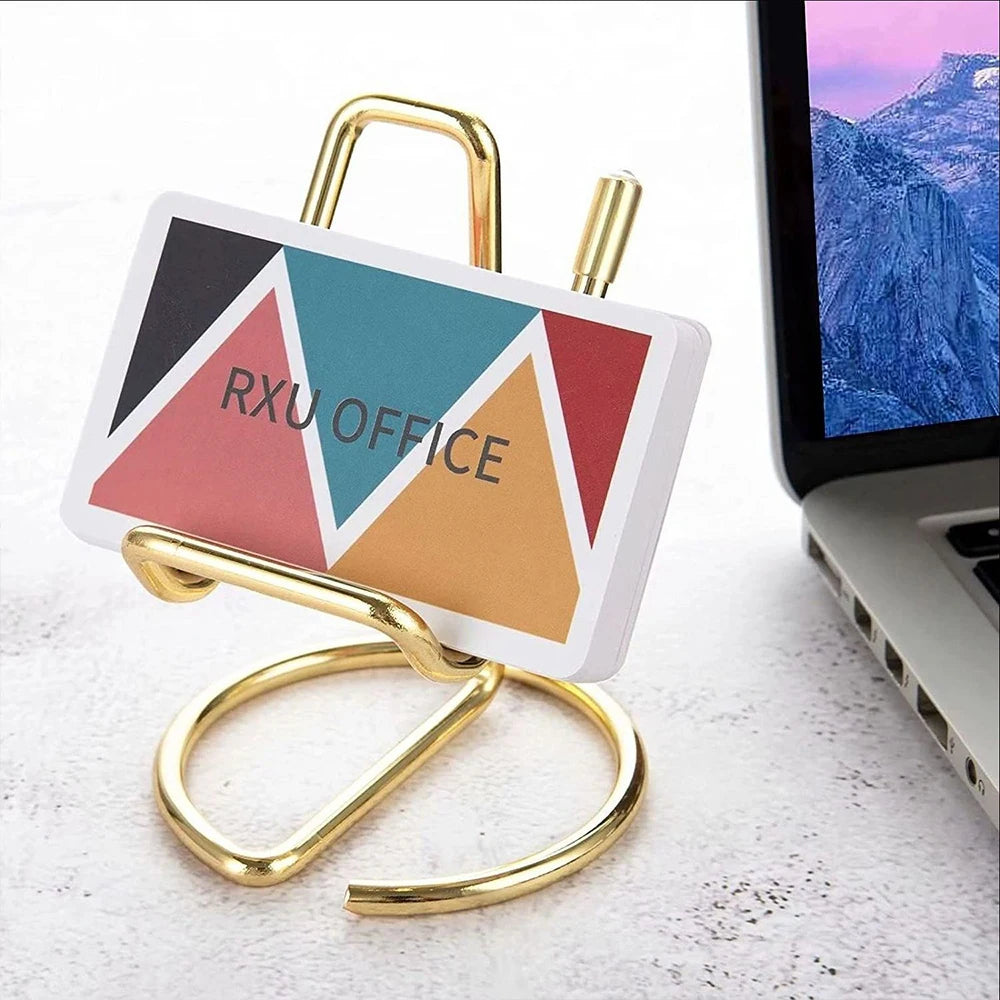 Desktop Phone Holder Simple Metal Business Card Holder Stand Office Desktop Business Name Card Display Organizer Zpaxo