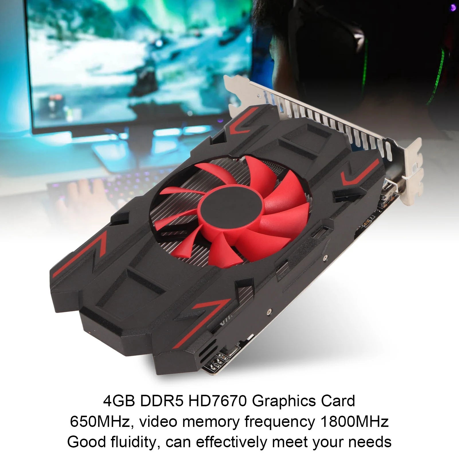 Gaming Graphics Card HD7670 4GB DDR5 128bit Support 2560x1600 Easy