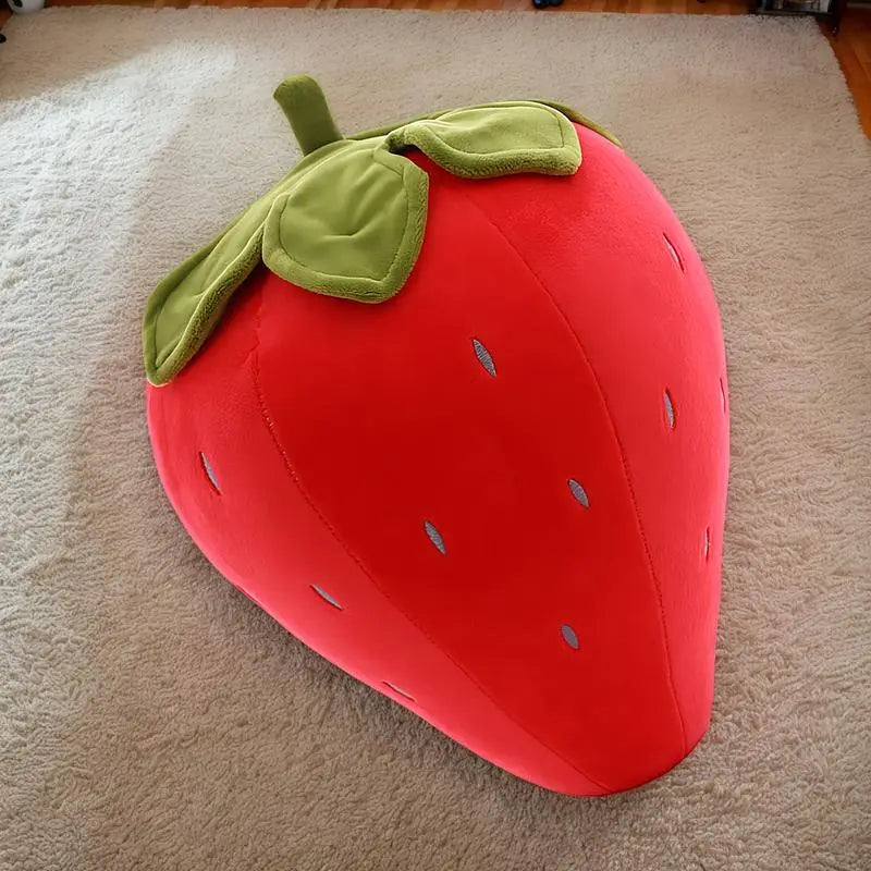 Strawberry Plush Pillow Stuffed Strawberry Soft Pillows Soft Stuffed Doll Comfy Plush Toy For Girls Toddler Bedroom Nursery Zpaxo