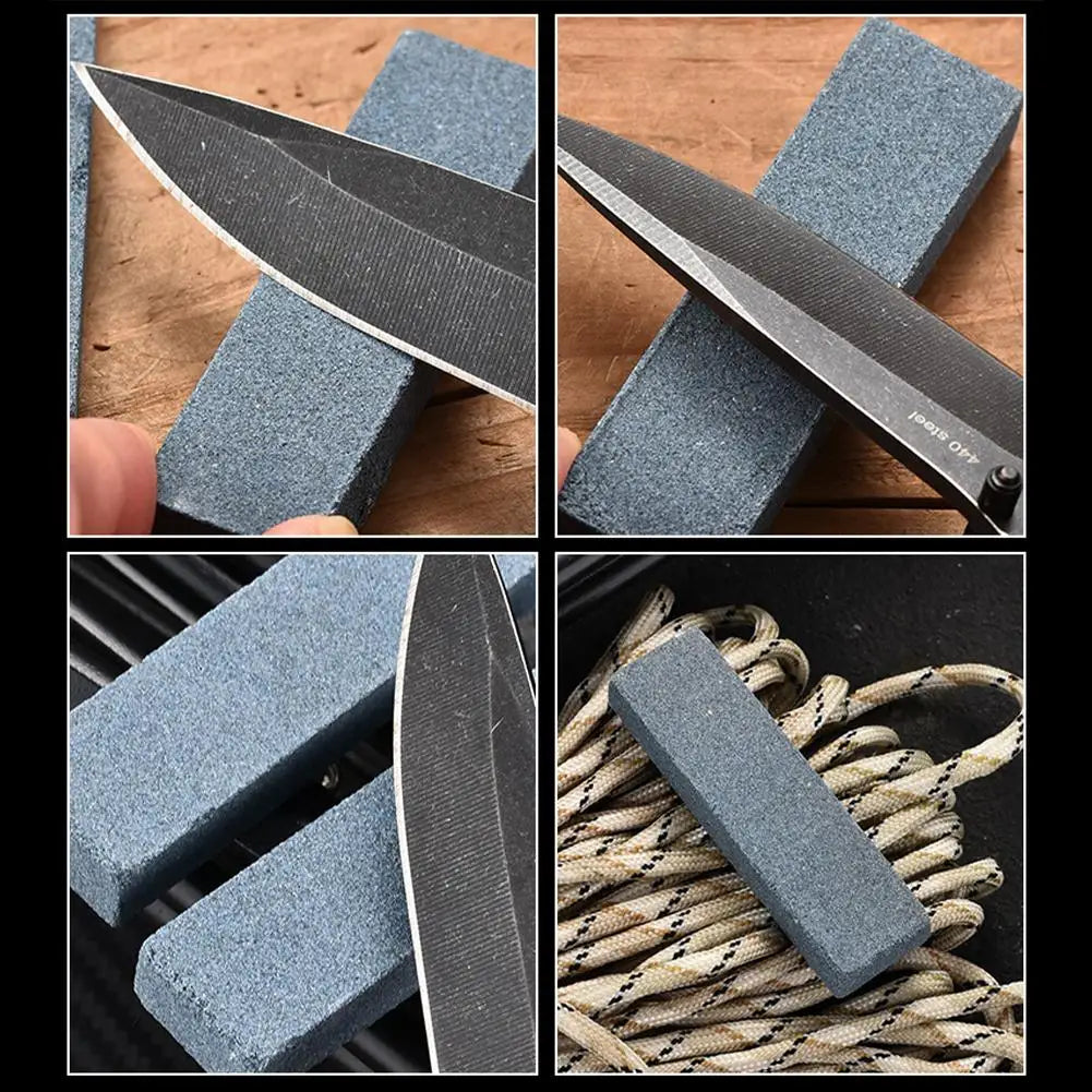 240 Grit Portable Mini Whetstone Knife Sharpener – Kitchen & Outdoor Knife Sharpener Stone Zpaxo