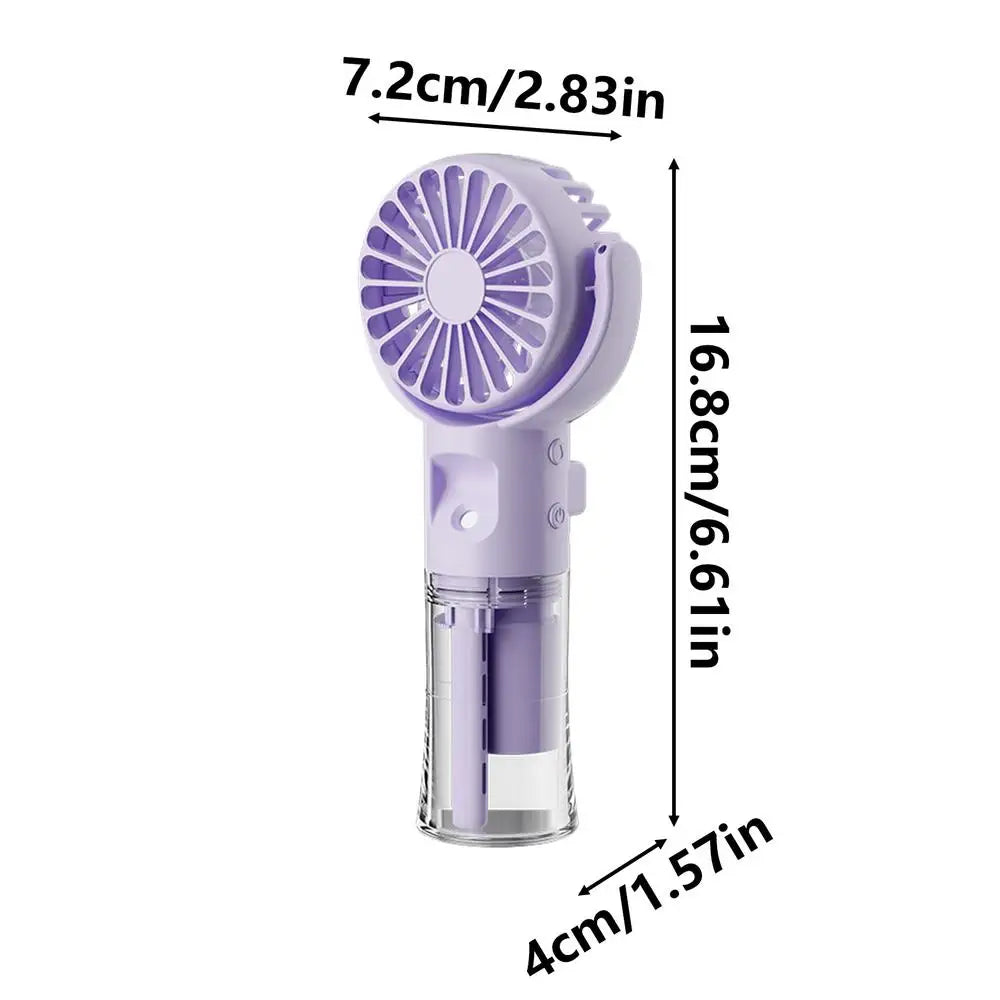 Handheld Spray Fans USB Rechargeable Portable Misting Fan 4-speed