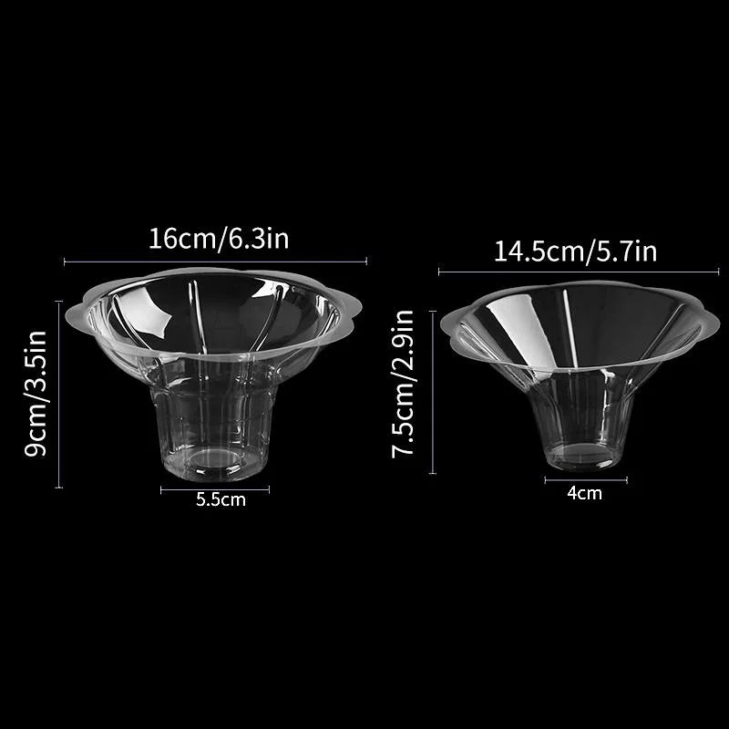 Transparent Ladder Shaped Cups Plastic Dessert Birthday Party