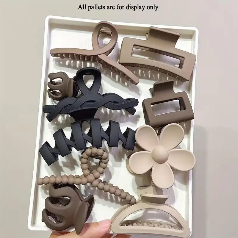 Set of 10 Hair Claw Clips – Versatile for Daily, Party, Beach, Beautiful Gift Friends Zpaxo