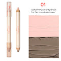 JUDYDOLL Two-tone Live Highlight Contour Stick 5g Face Shadow Highlighter Matte Nature 100% Original Makeup Cosmetics Zpaxo 01 Cool tone