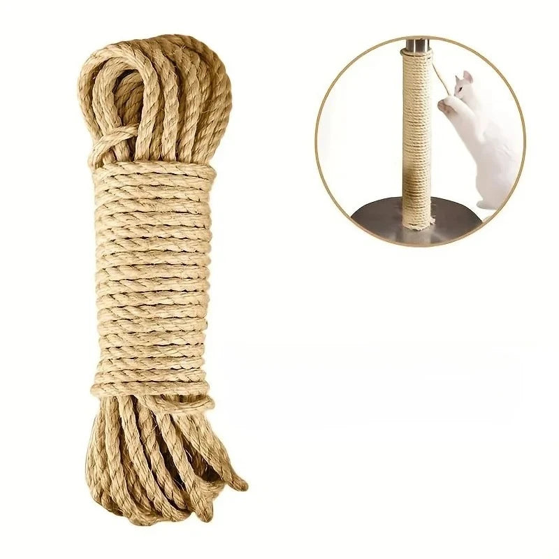 20 50 100M Natural Sisal Rope Cat Scratcher Tree Scratching DIY Toy