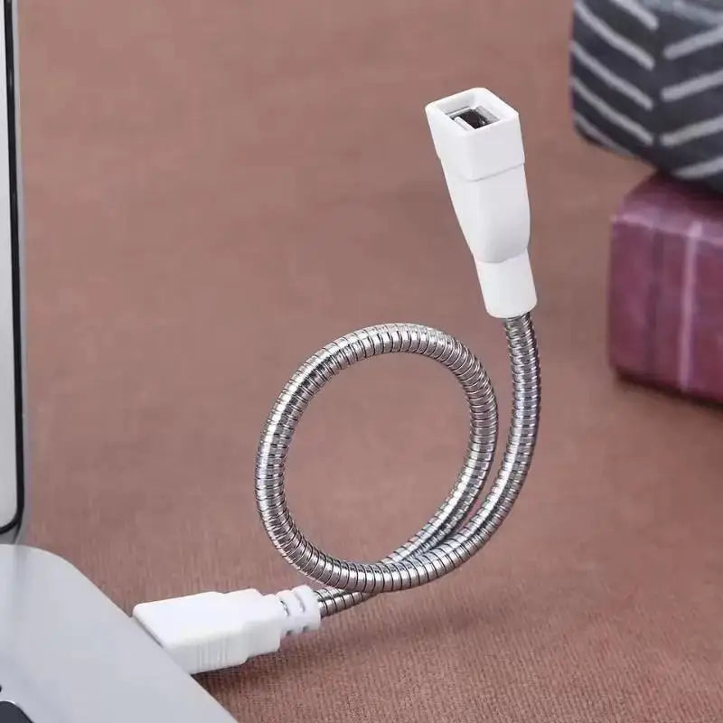 USB Desk Lamp Power Cable Extension Cord Flexible Metal Hose Zpaxo