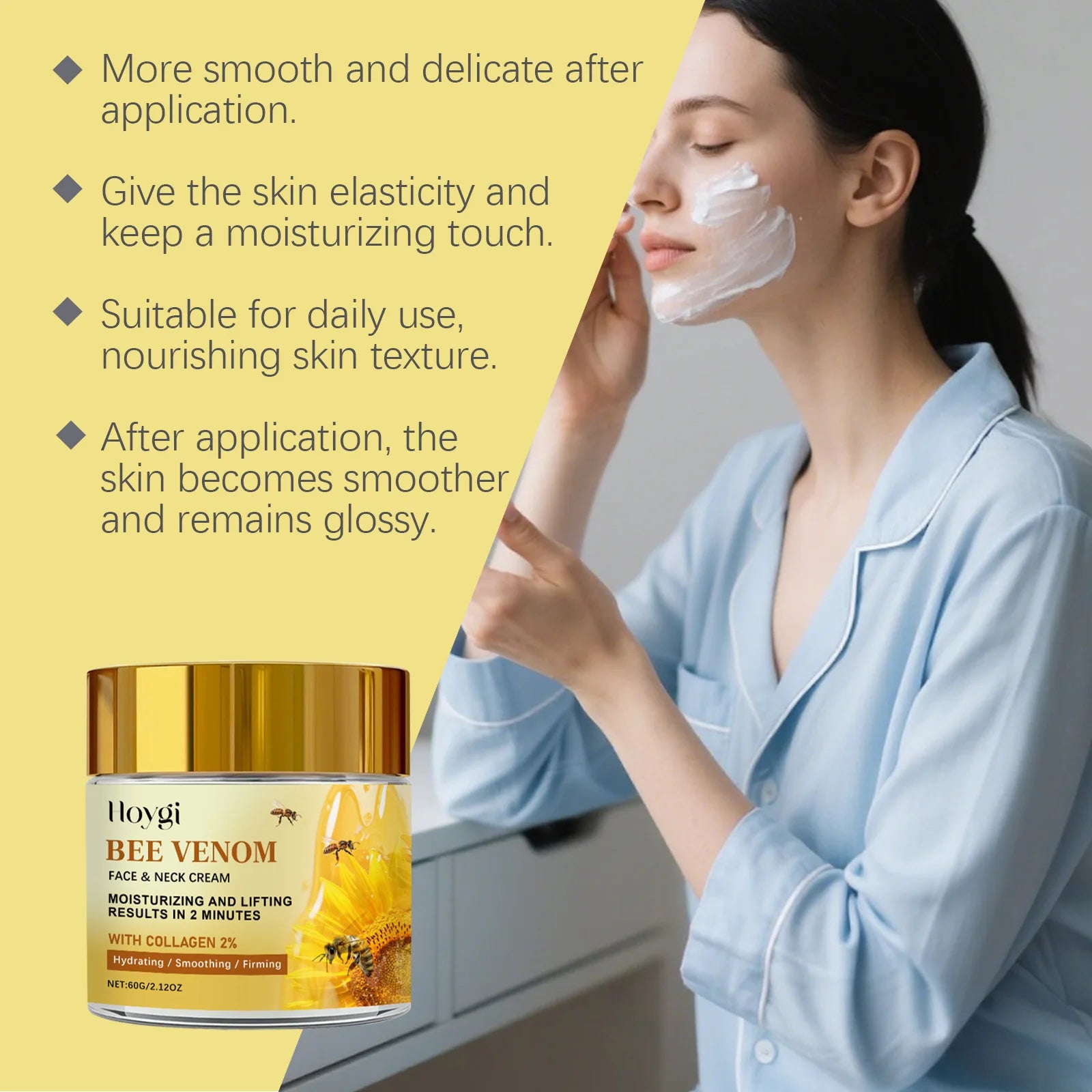 Hoygi Bee Venom Firming Cream – Anti-Aging Face & Neck Anti-Aging Face Cream Zpaxo