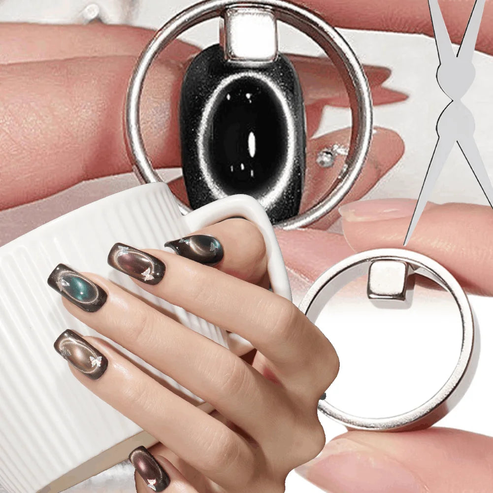 3D Cat Eye Nail Magnet Tool – DIY Magnetic Gel Polish Art Guide Nail Art Magnet Tool Zpaxo
