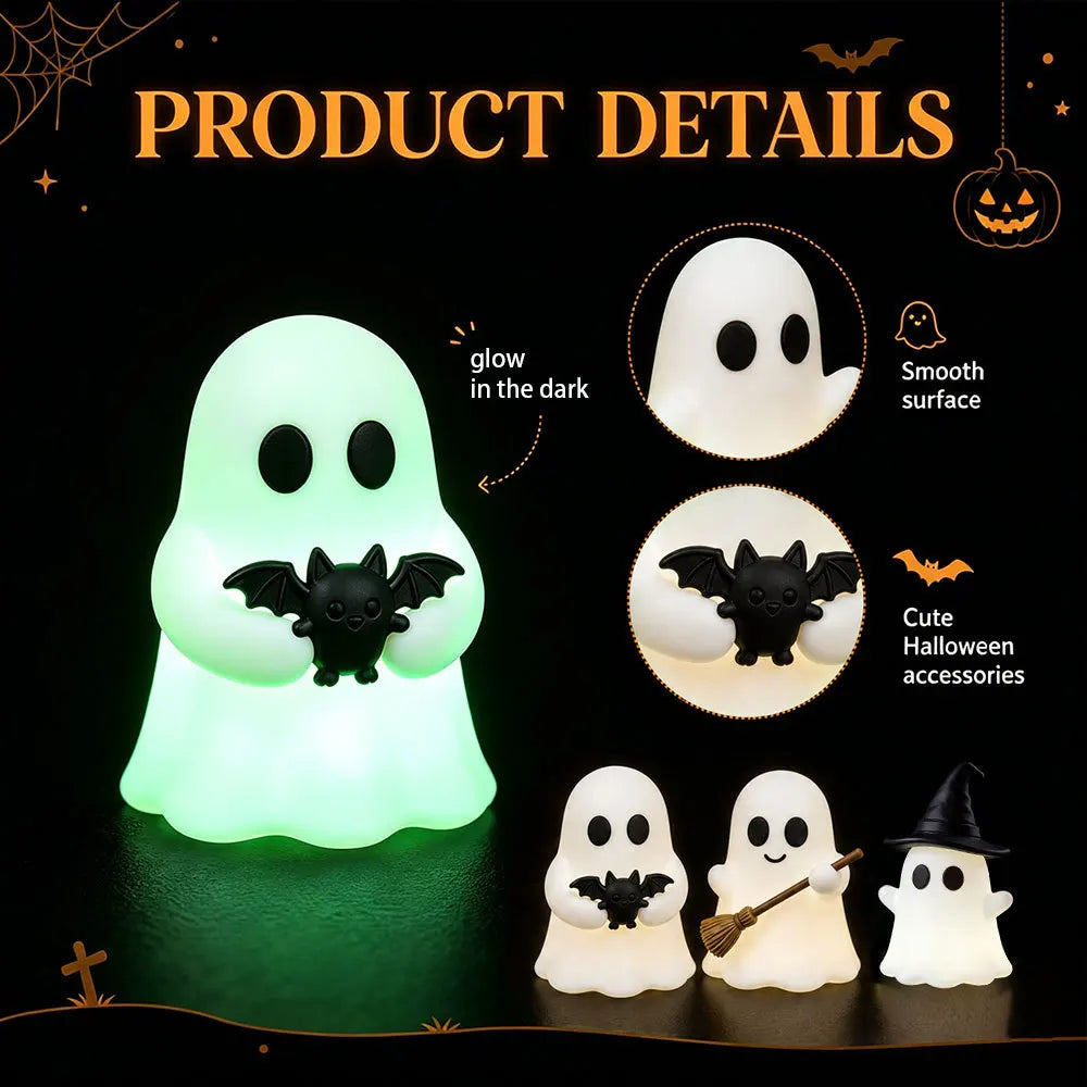 Glow-in-the-dark Mini Ghost Figurine Halloween Creative Decoration