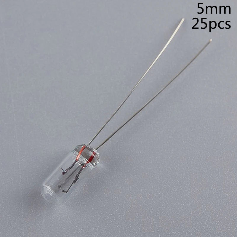CM25PCS Clear 12V Mini Bulb Wheat Rice Bulbs Switch Button Indicator Zpaxo 5MM