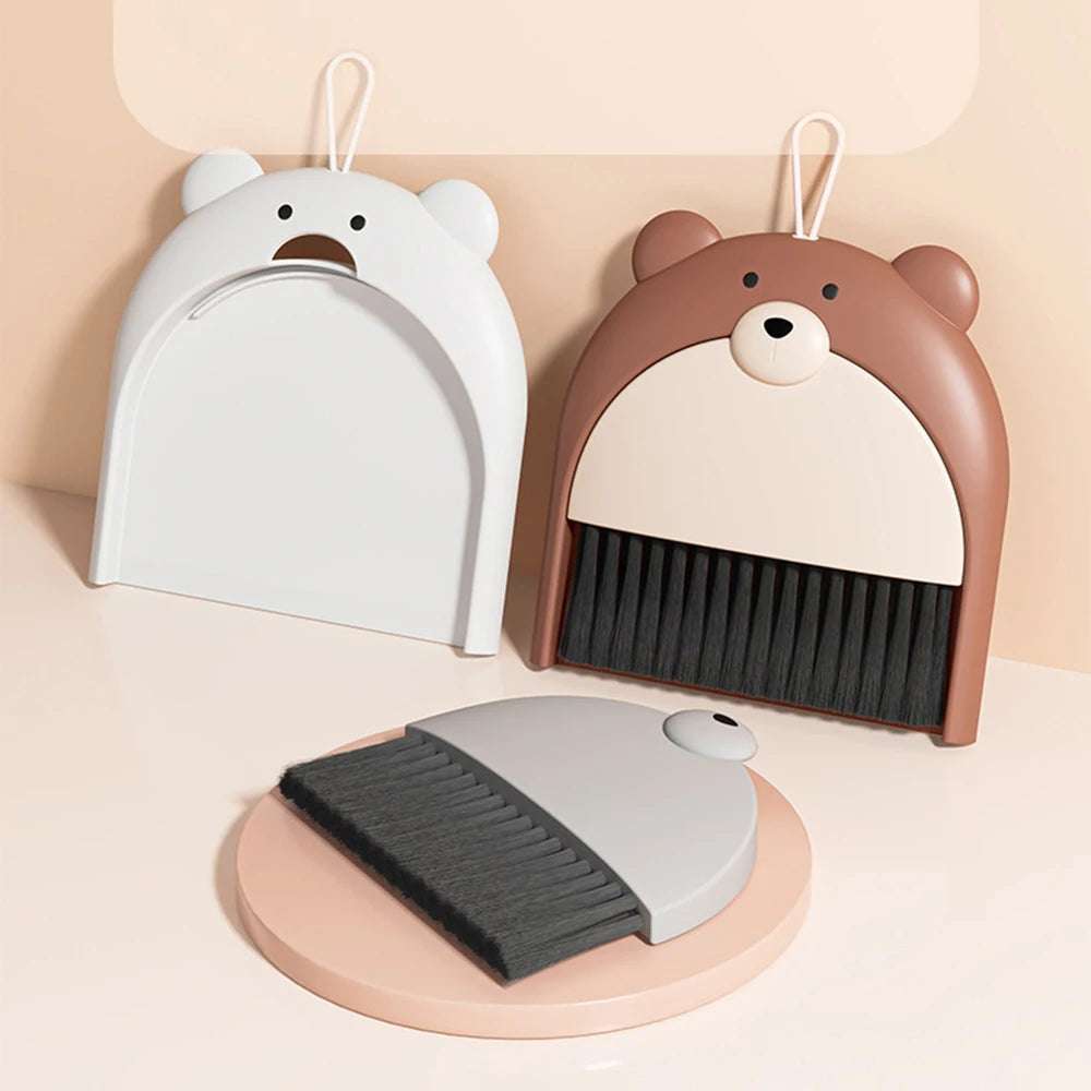 1 Piece Of Desktop Mini Broom With Dustpan Set, Cartoon, Cute Little Broom, Desktop, Keyboard, Window, Corner, Home Cleaning Zpaxo