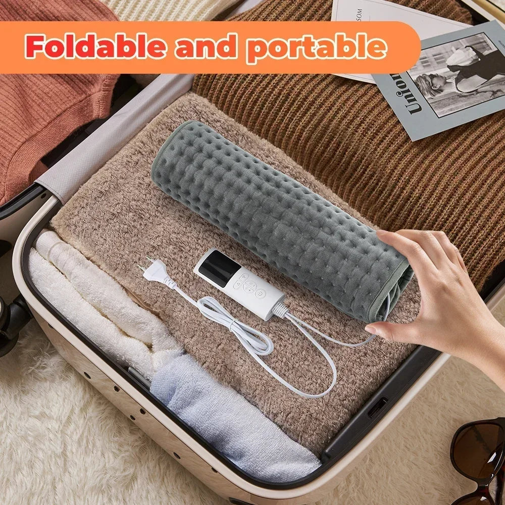Electric Heated Foot Warmer Pad – 9 Settings, Timer, Washable Electric Foot Warmer Zpaxo