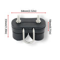 Double Nylon Ball Rope Clamp Guide Ring Flared Leading Ring Boat Accessories Lightweight Ball Bearing Cam Cleats Zpaxo Black-64mm-2.52in