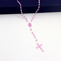 Luminous Catholic Christ Jesus Cross Plastic Rosary Crucifix Necklace Zpaxo A11