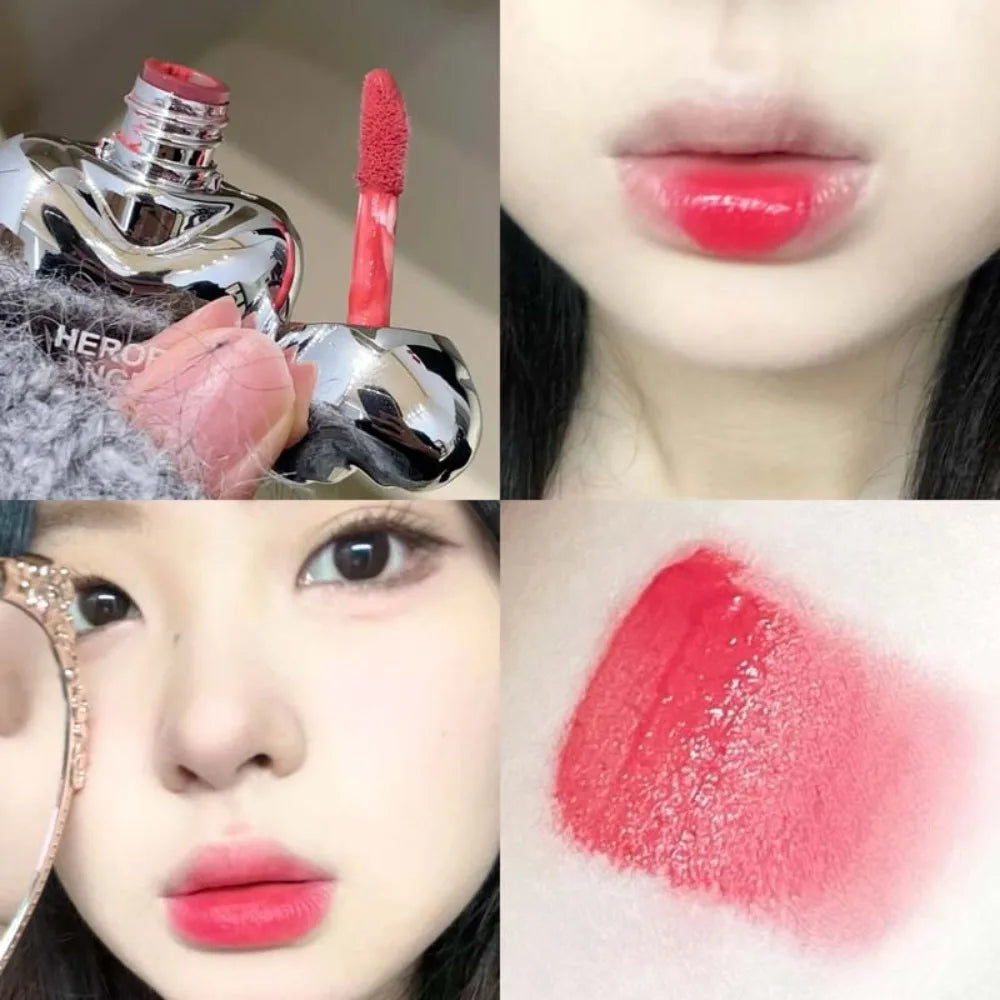 6-Color Lasting Matte Lip Gloss Non-Stick Cup Velvet Smooth Pomegranate Color Plump Lips Waterproof Smudge-proof Lipglaze Makeup Zpaxo