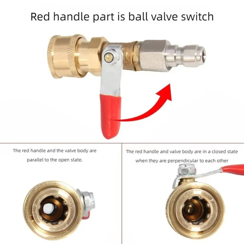 High Pressure Car Washer Extension Wand Metal Jet Corrosion Resistant Washer Gutter Cleaner 1/4 Inch Washer Valve Wand Zpaxo