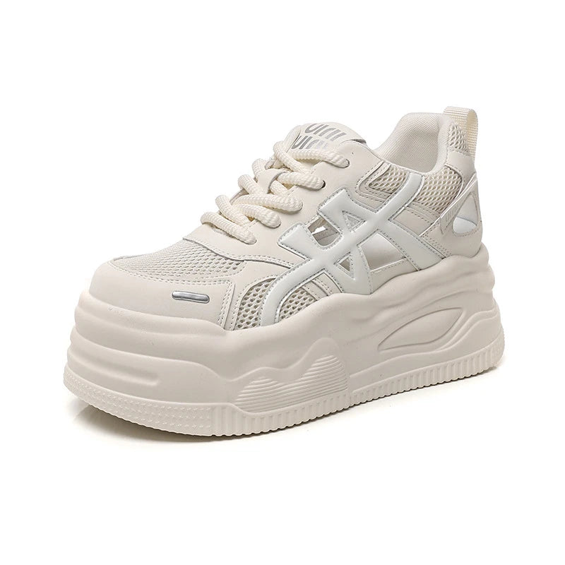 Women 2026 Spring Summer Mesh Hollow Out Platform Sneakers Multi Zpaxo N2575 Beige 35 China Mainland