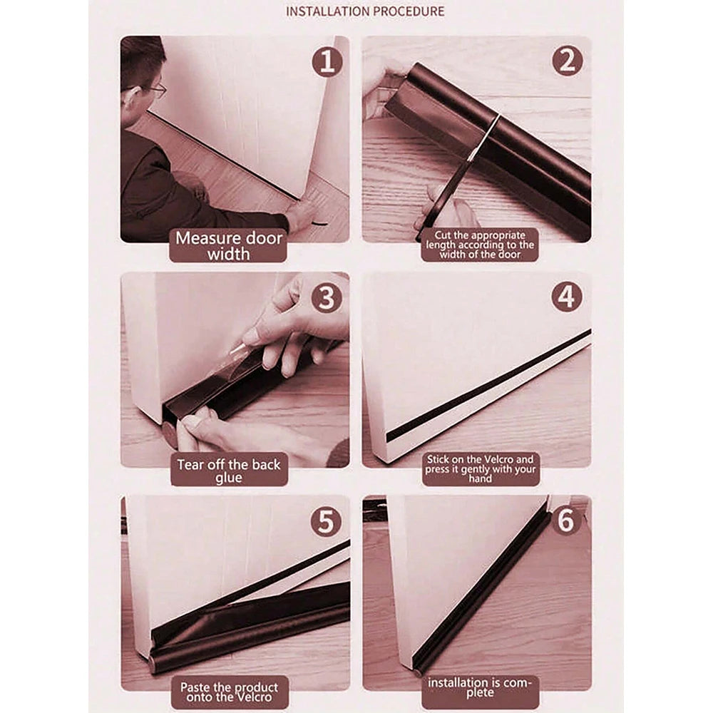 Door Bottom Sealing Strip Door Draft Stopper Soundproof Insulation Noise Sound Blocker Zpaxo