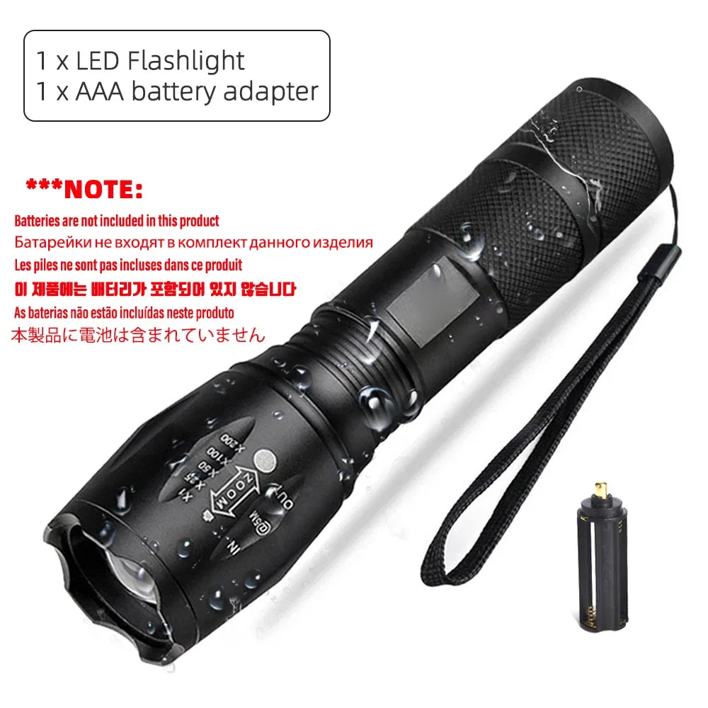 ESMARTER 800 Lumen LED Flashlight – 5 Modes Zoomable Torch