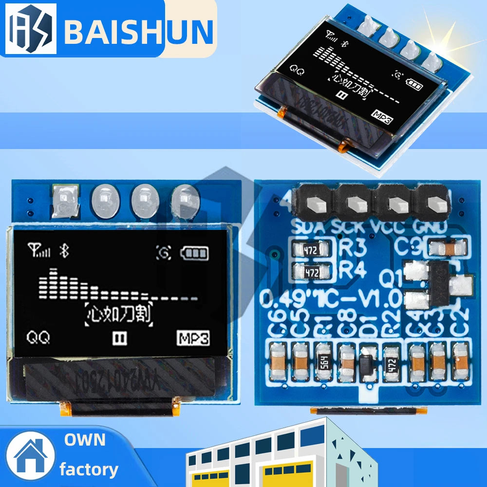 OLED Display LCD Module White 0 49 Screen 64x32 I2C IIC Interface Zpaxo