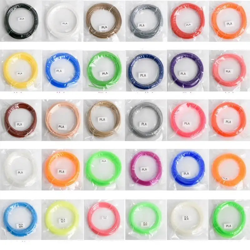 652F 20 Colors 3D Pen Filament 1.75mm PCL Each Color 16.4 Feet 3D Pen Filament Zpaxo