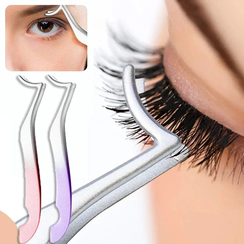 Gradient Eyelash Tweezers Stainless Steel Professional Pincet Lashes