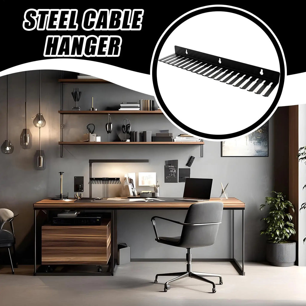 Cable Rack Cable Hanger Organizer 19-Slot Cord Management Accessories for Bedroom Living Room Offices Trailer Zpaxo