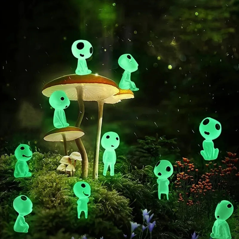 Luminous Resin Ghost Figures Miniature Alien Decor Aquarium DIY