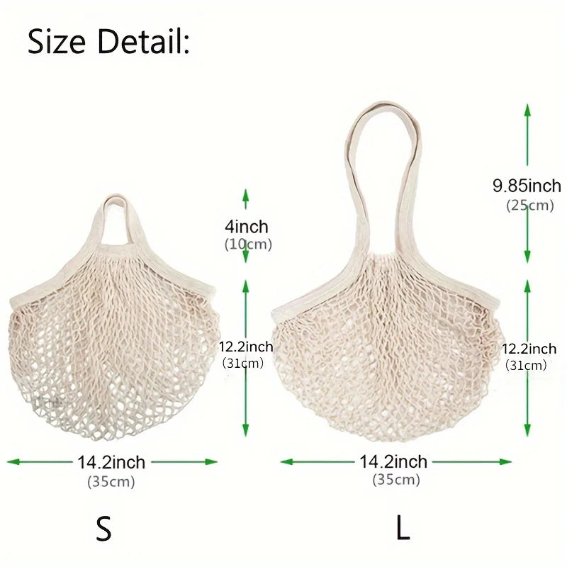Reusable Mesh Shopping Bags Washable Fruit Vegetable String Net