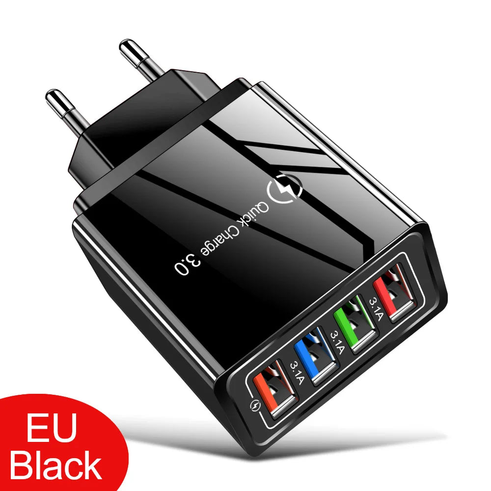 Iphone 14 USB Charger Quick Charge 3 0 Samsung Xiaomi Mi Tablets Zpaxo EU Full Black