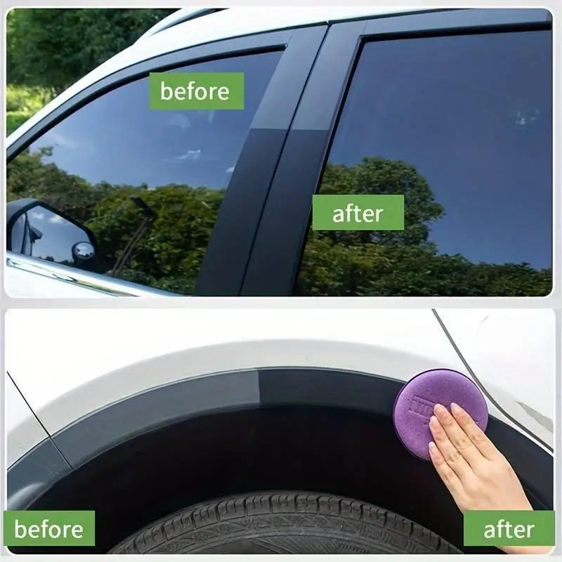 Car Plastic Restorer Spray – Black Shine, Seal & Protect